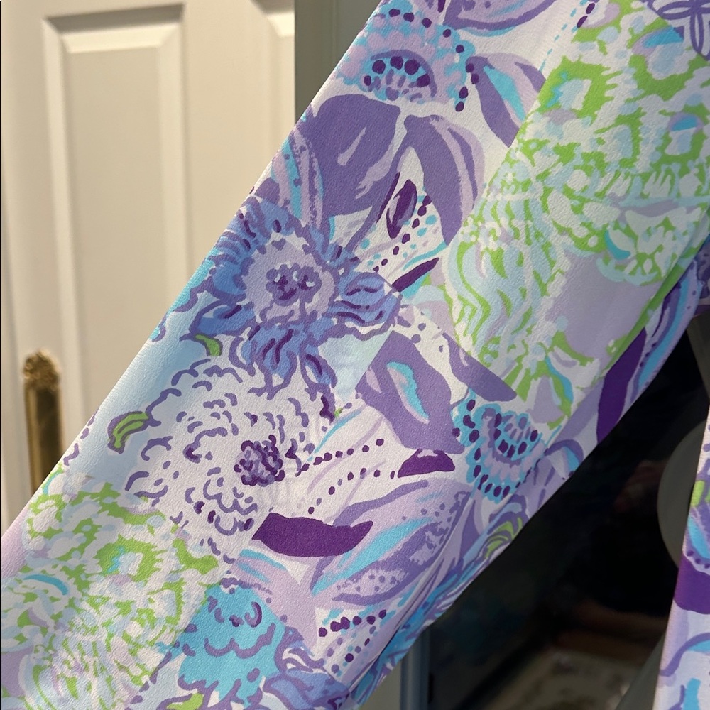 Lilly Pulitzer Elsa Multicolor Patchwork Blouse - image 4